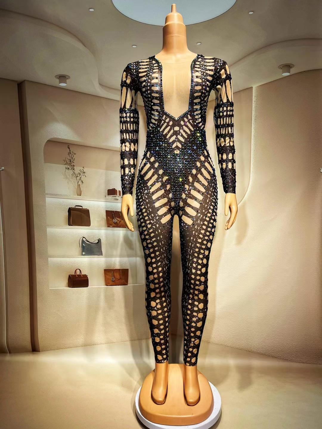 CELESINYI Heidongku Crystal Black Hole Jumpsuit