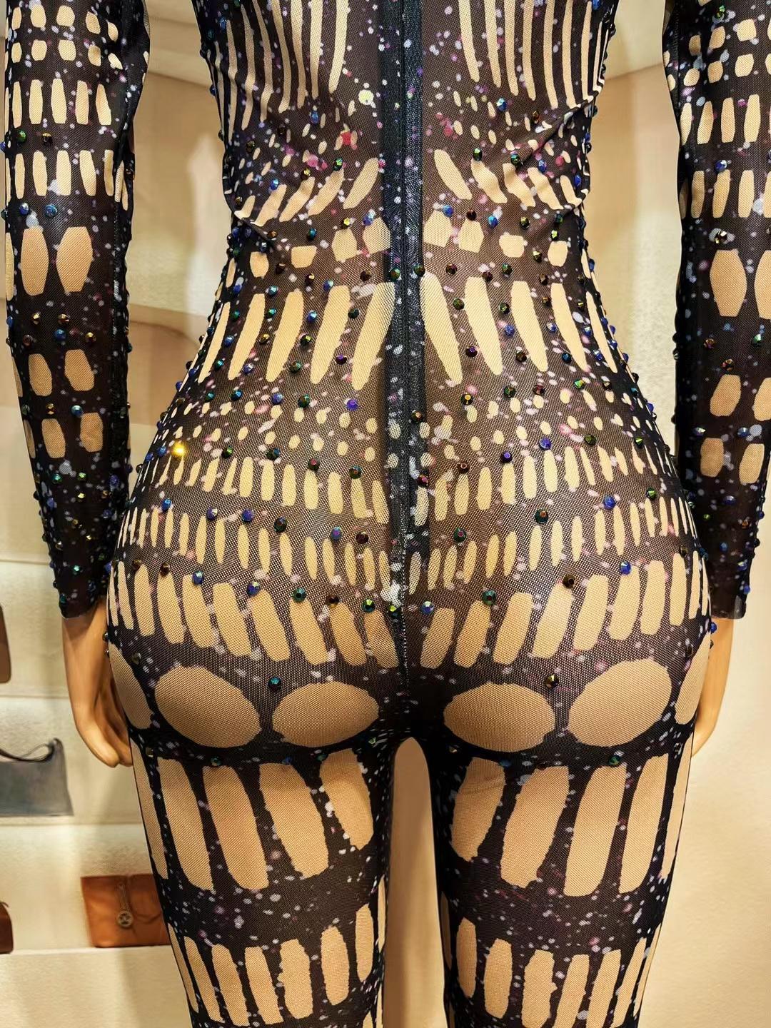 CELESINYI Heidongku Crystal Black Hole Jumpsuit
