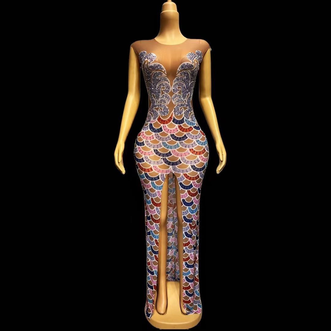 CELESINYI Wucainichang Crystal Scale Corset