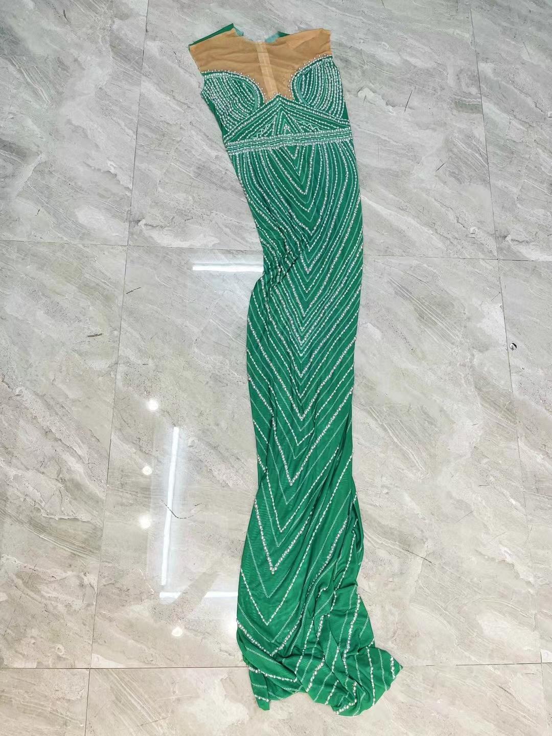 CELESINYI Zhenzhuyi Crystal Pearl Gown