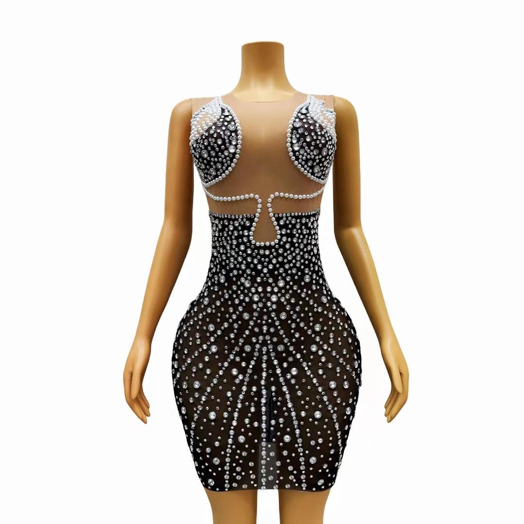 CELESINYI Heimeiren Crystal Pearl Gown