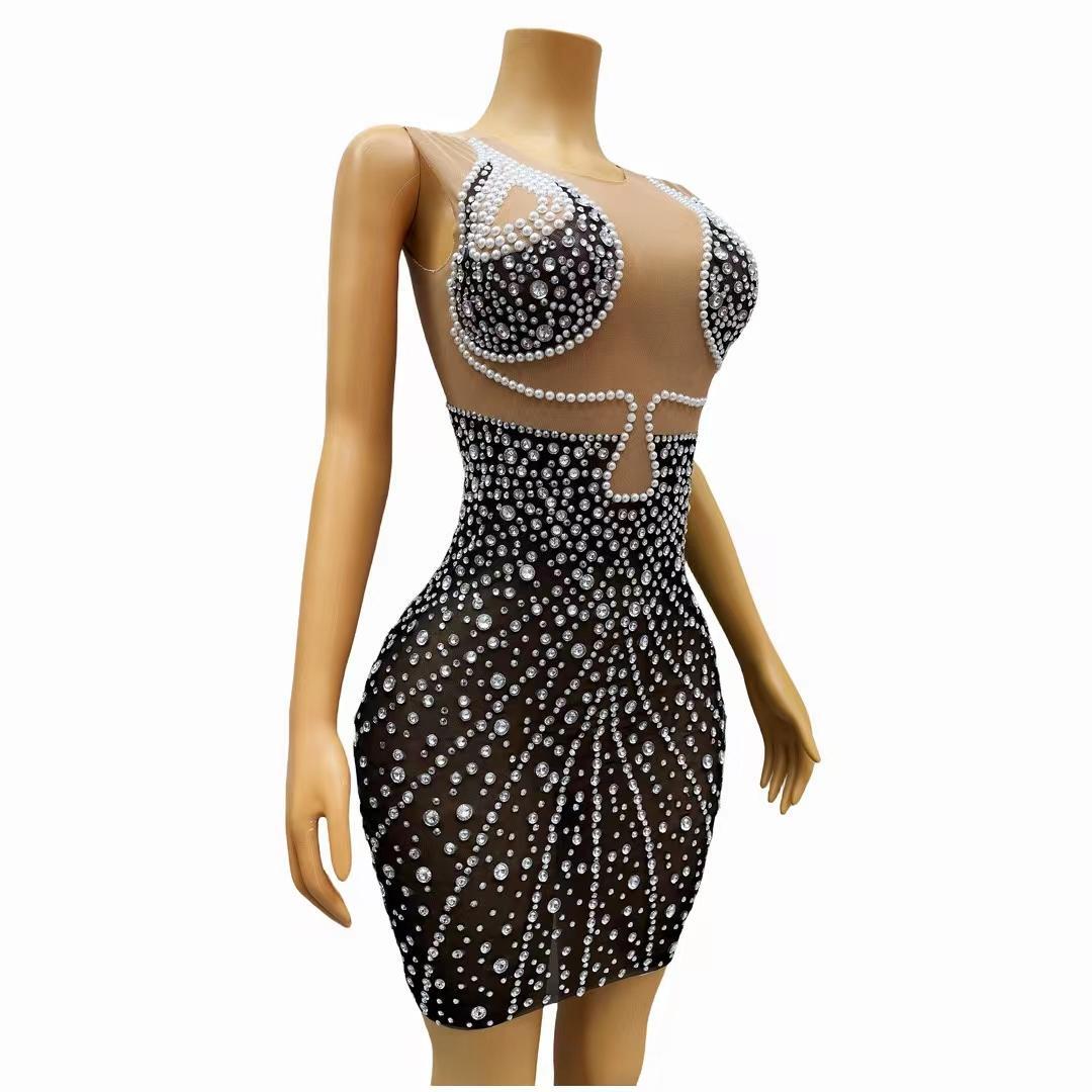 CELESINYI Heimeiren Crystal Pearl Gown