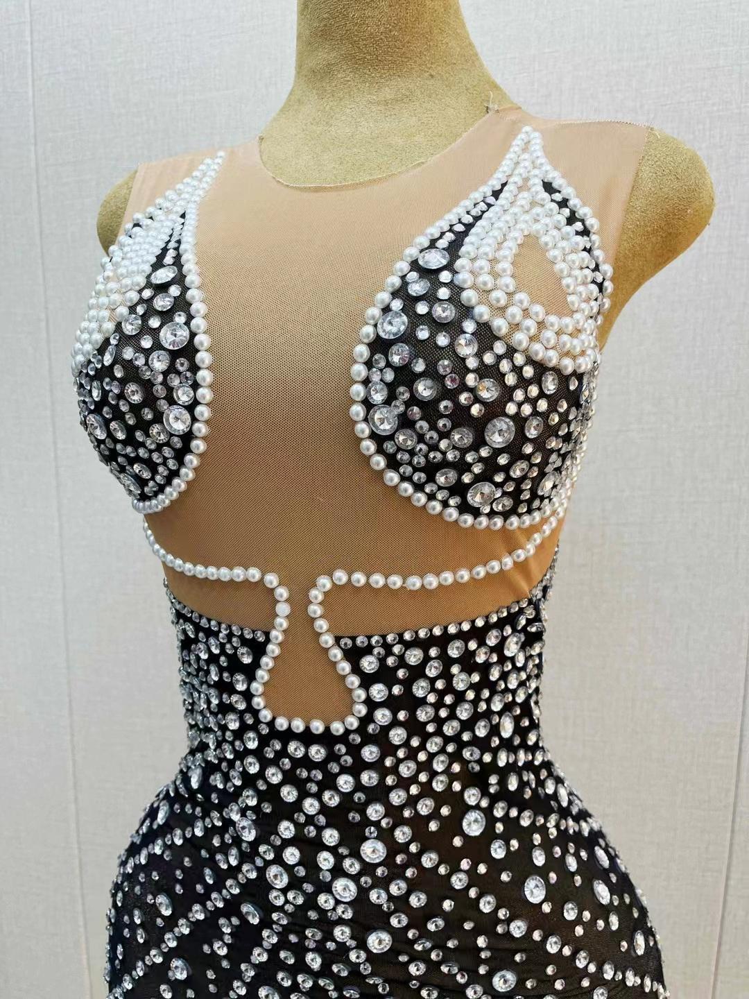 CELESINYI Heimeiren Crystal Pearl Gown