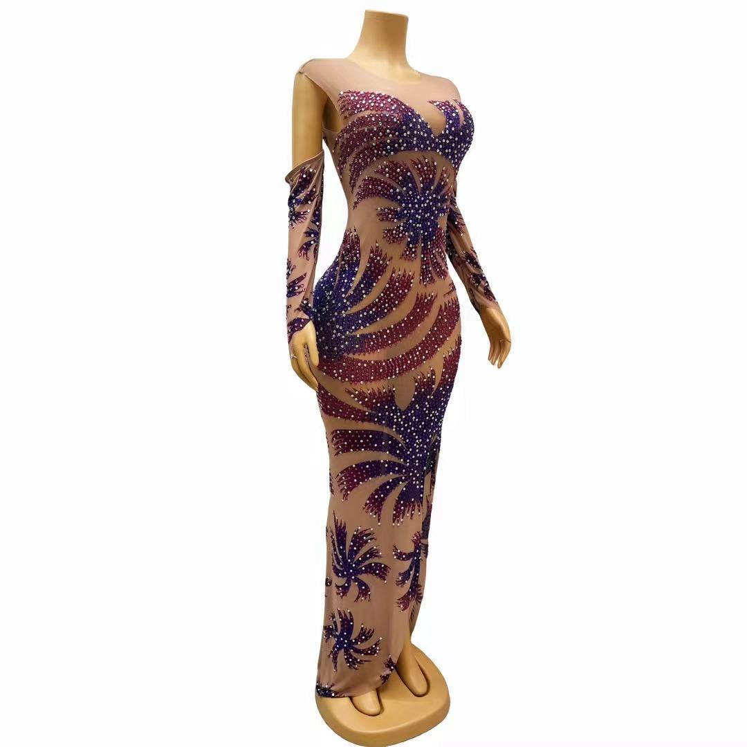 CELESINYI Cuicanzi Crystal Purple Gown