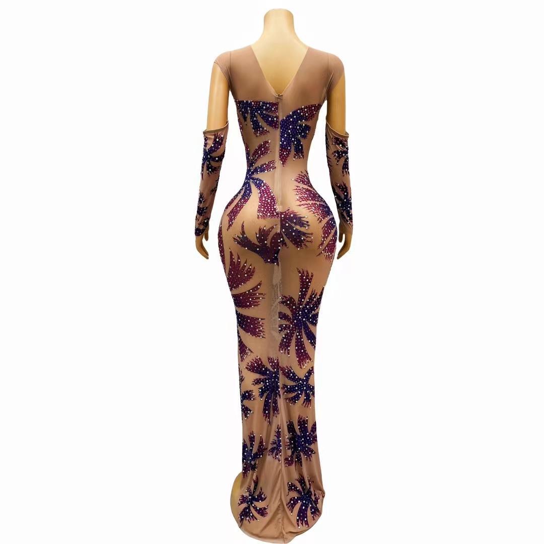 CELESINYI Cuicanzi Crystal Purple Gown