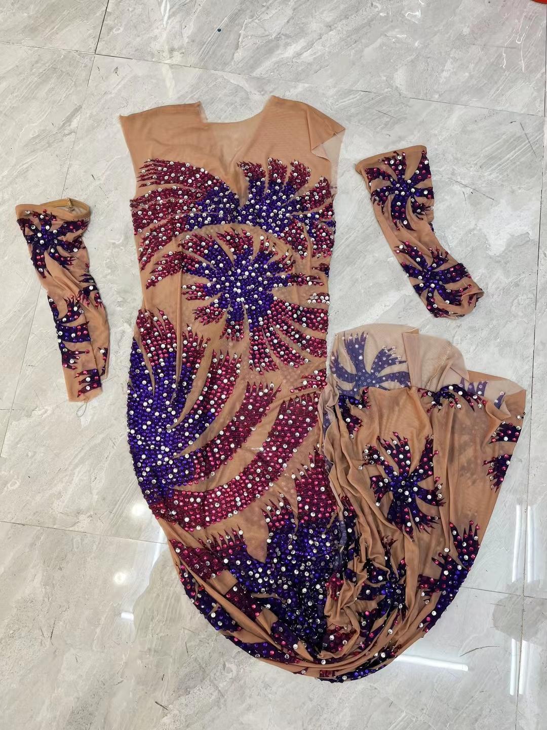 CELESINYI Cuicanzi Crystal Purple Gown
