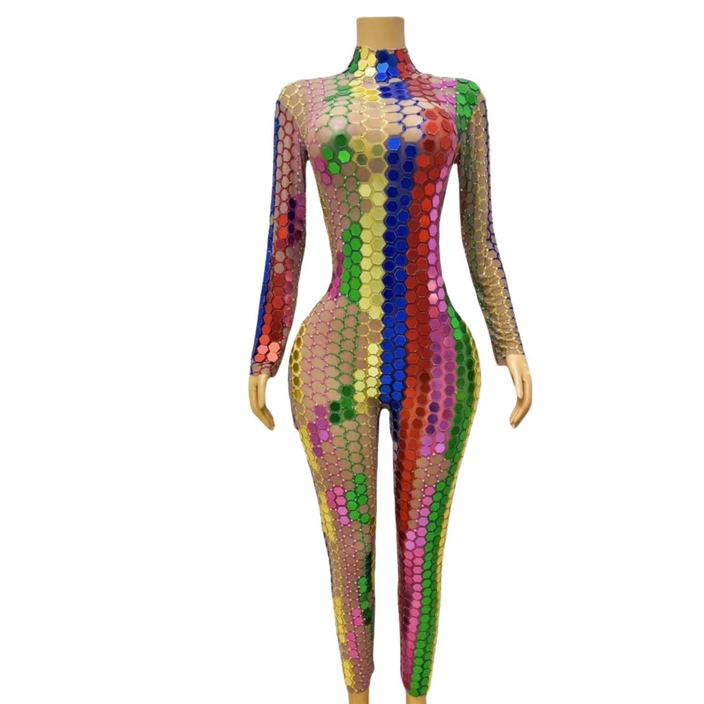 CELESINYI Caipian Crystal Hexagon Jumpsuit