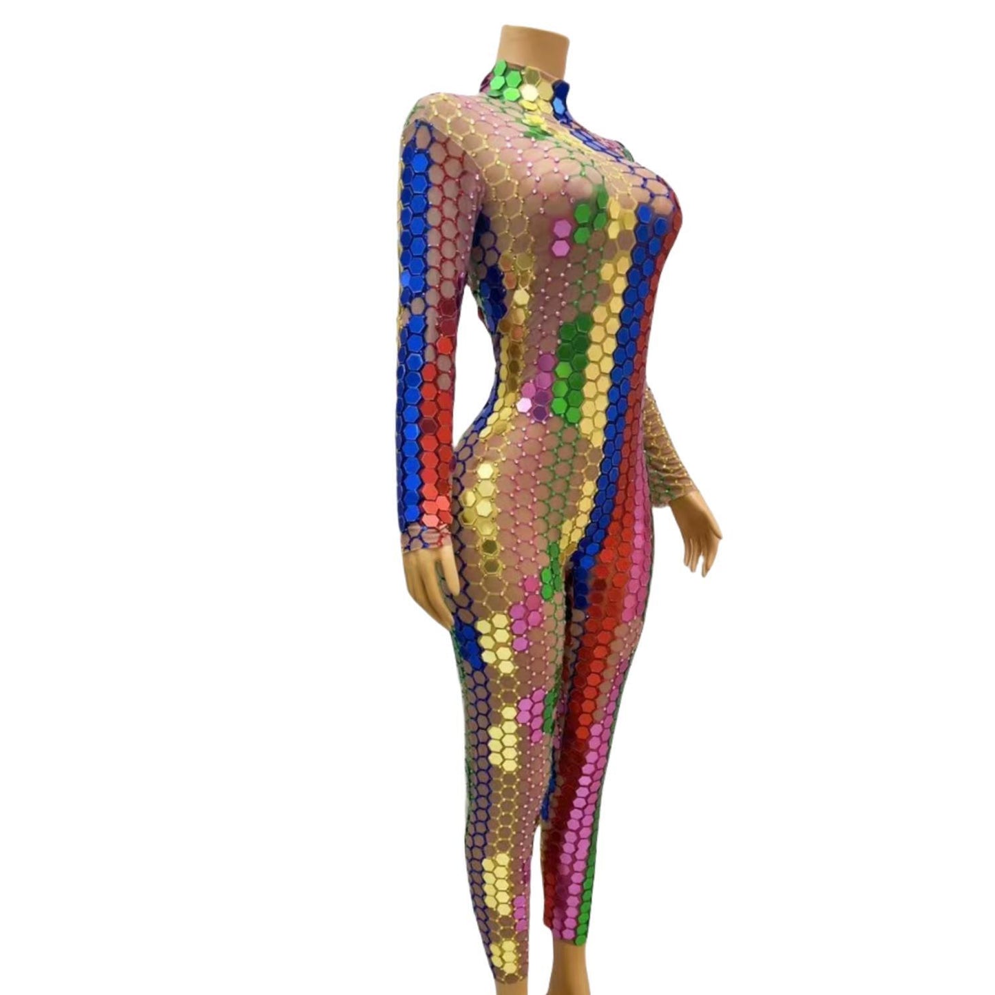 CELESINYI Caipian Crystal Hexagon Jumpsuit