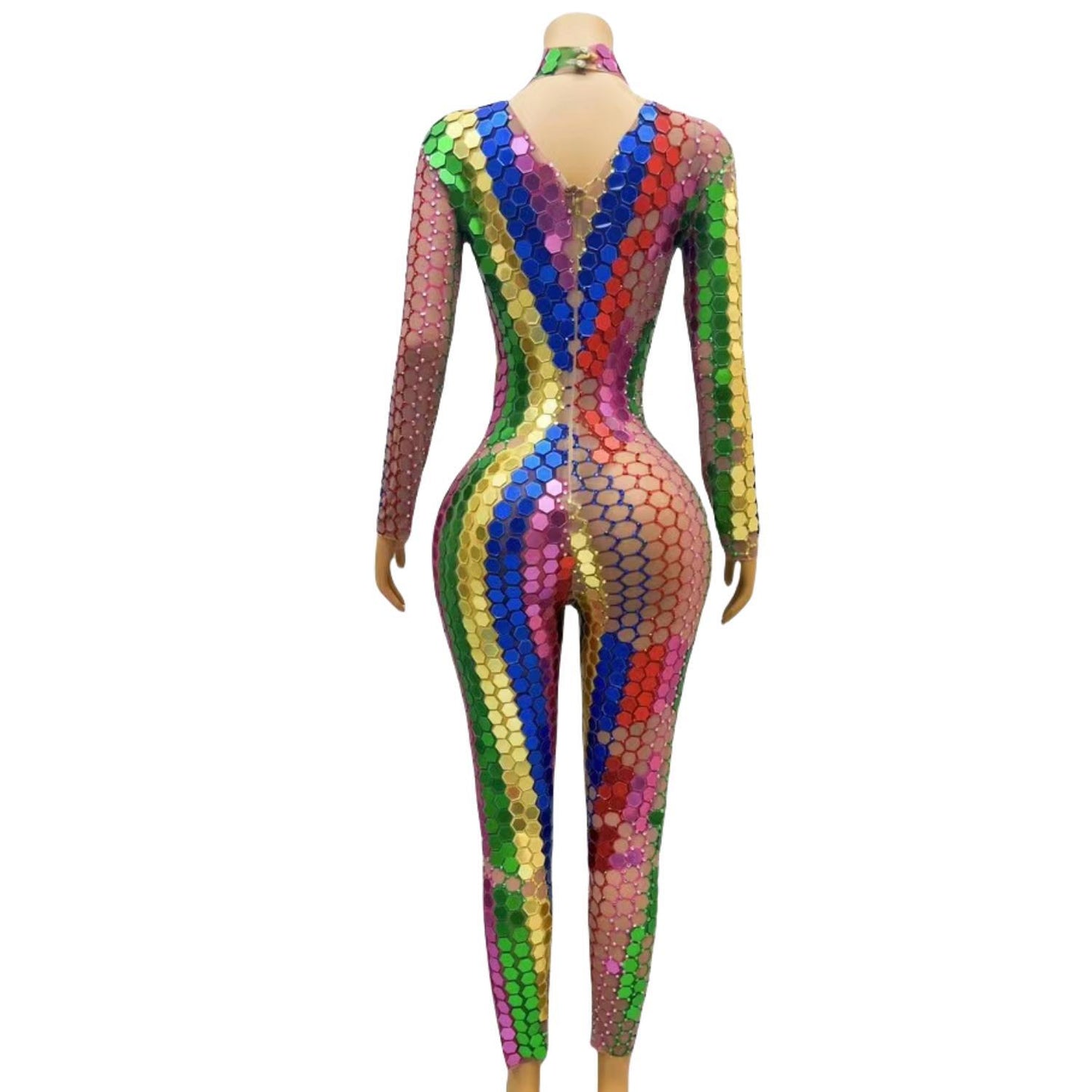 CELESINYI Caipian Crystal Hexagon Jumpsuit