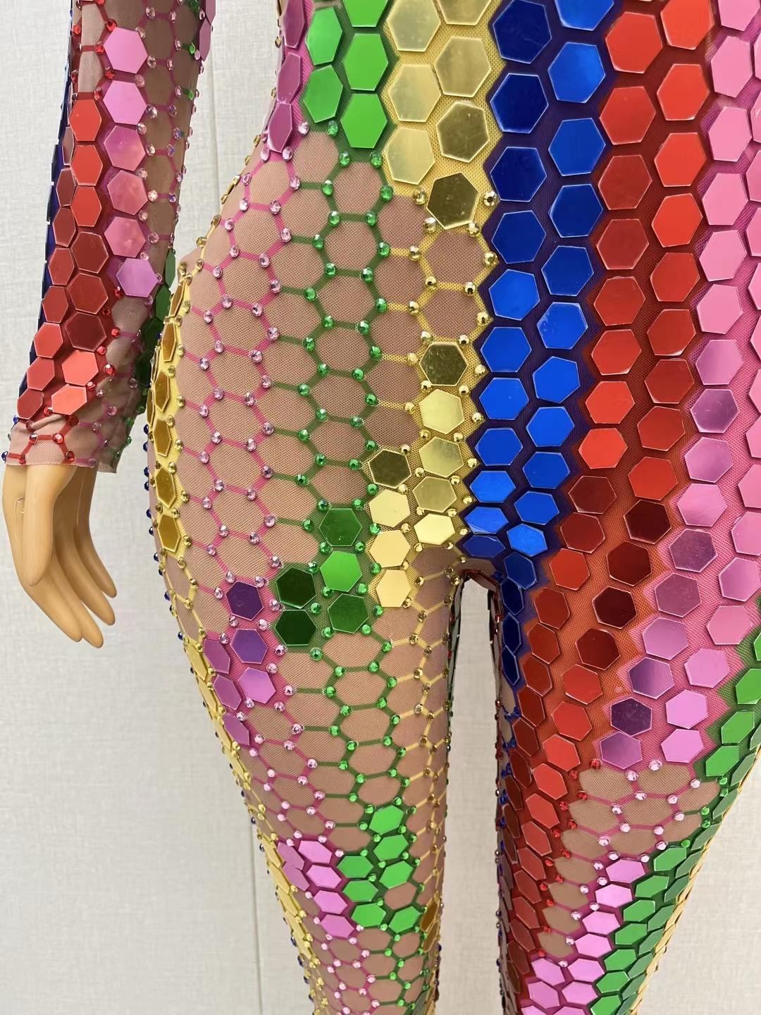 CELESINYI Caipian Crystal Hexagon Jumpsuit