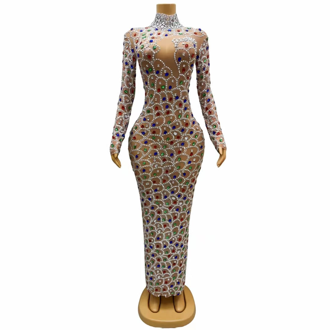 CELESINYI Yulin Crystal Scale Gown