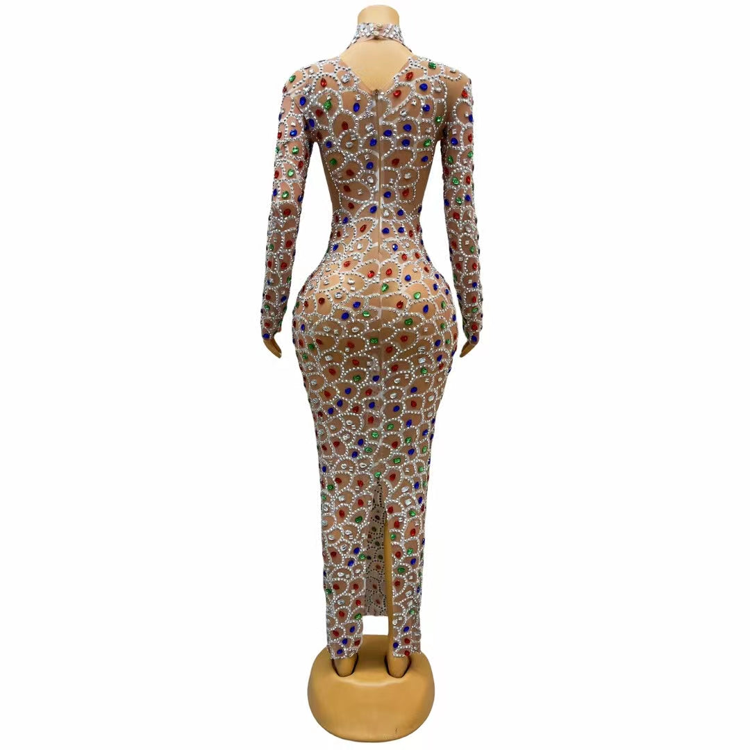 CELESINYI Yulin Crystal Scale Gown