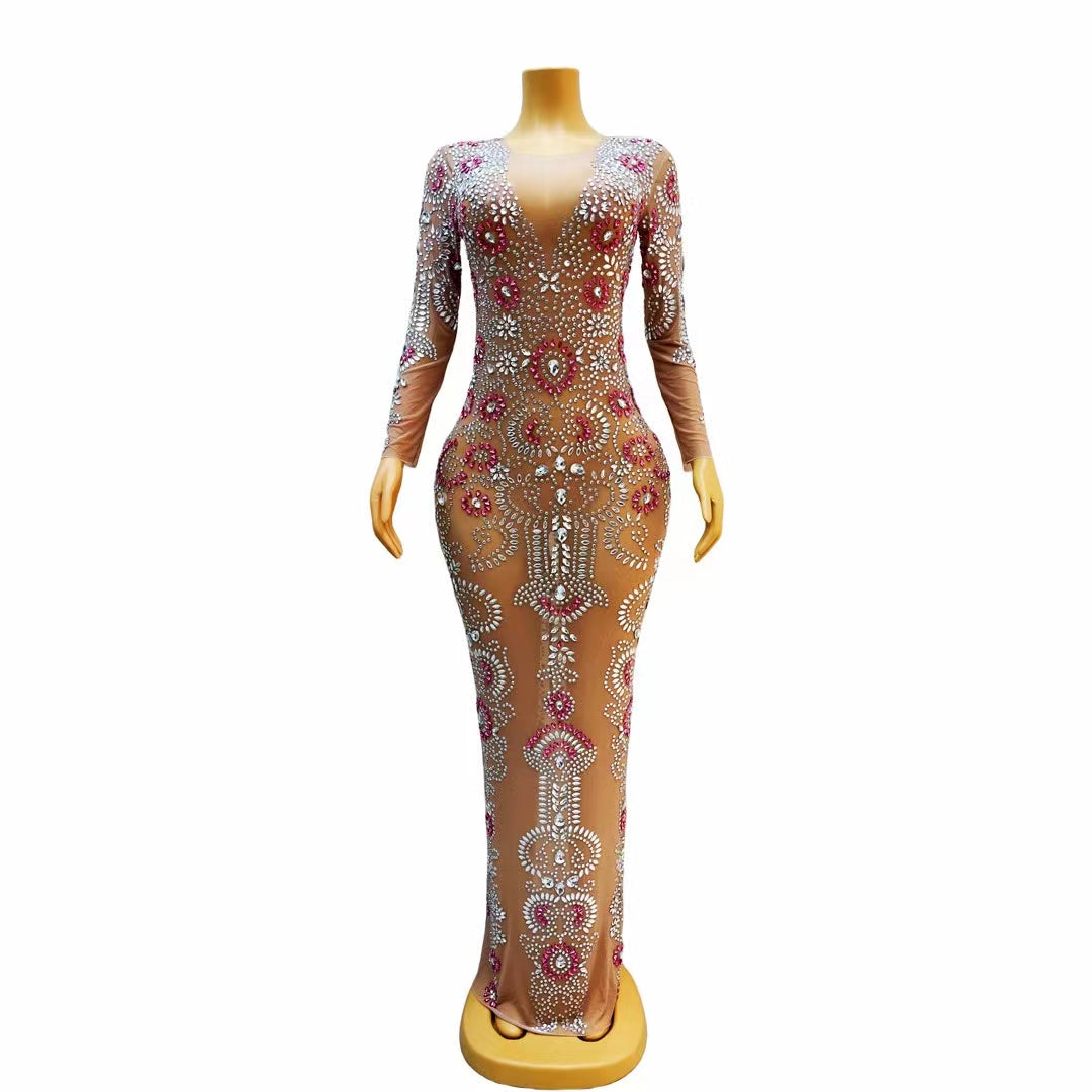 CELESINYI Suoxin Crystal Illusion Gown