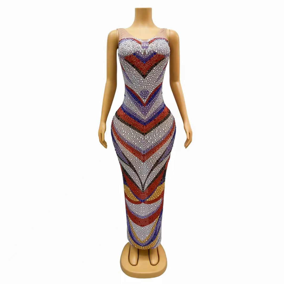 CELESINYI Huancai Crystal Rainbow Gown