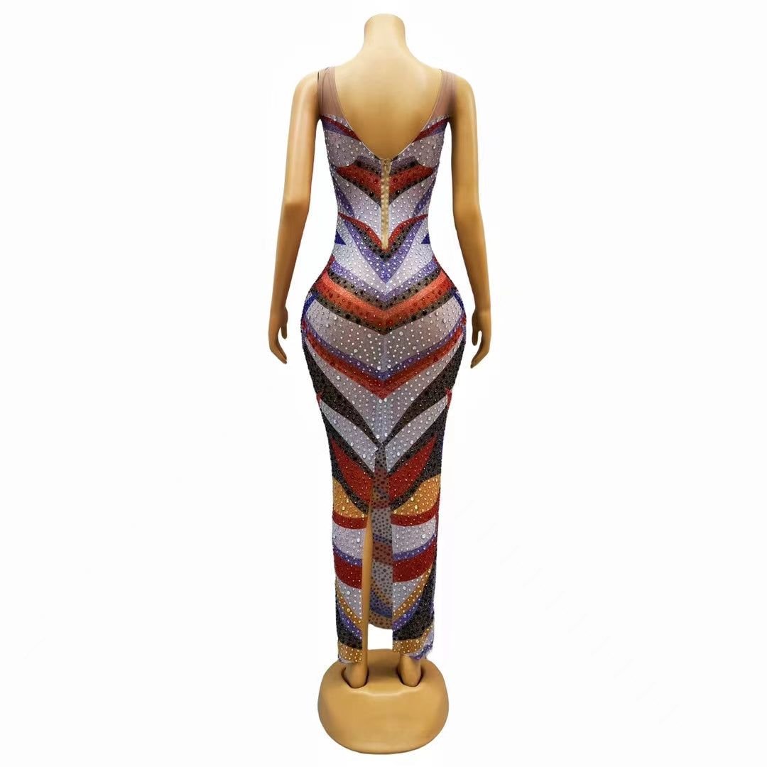 CELESINYI Huancai Crystal Rainbow Gown