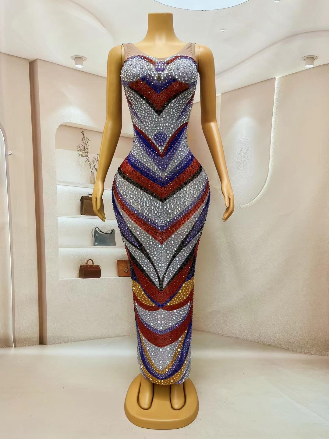 CELESINYI Huancai Crystal Rainbow Gown