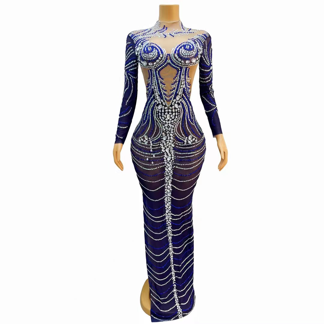 CELESINYI Lanshuixing Crystal Pearl Gown