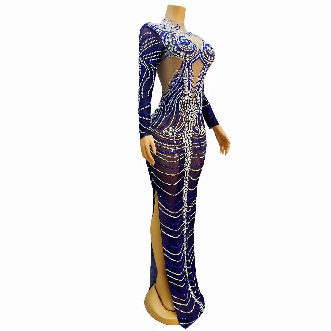 CELESINYI Lanshuixing Crystal Pearl Gown