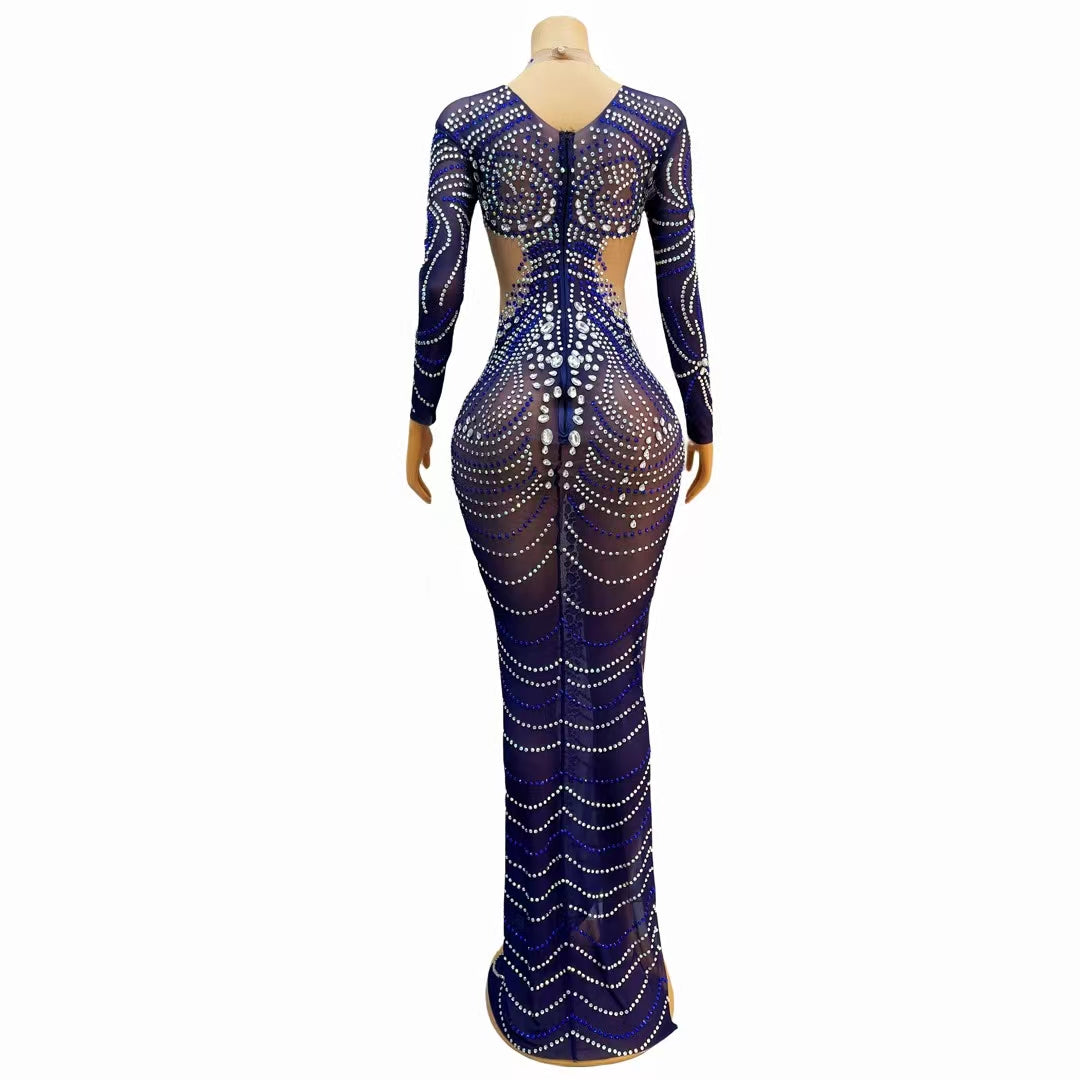 CELESINYI Lanshuixing Crystal Pearl Gown