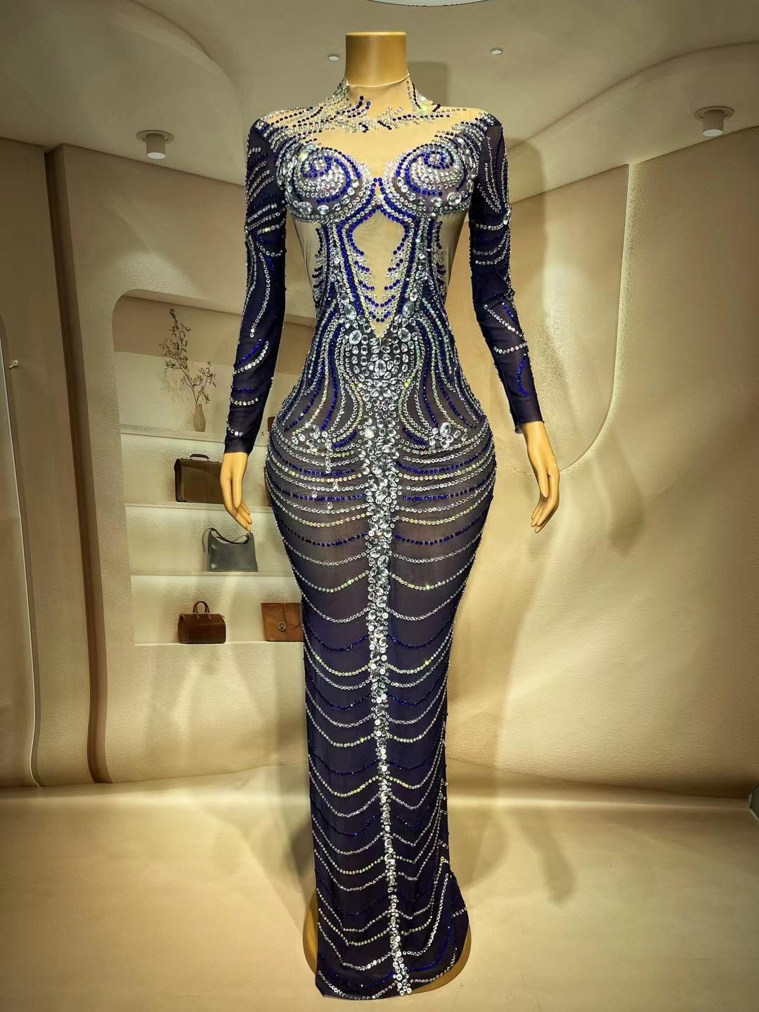CELESINYI Lanshuixing Crystal Pearl Gown