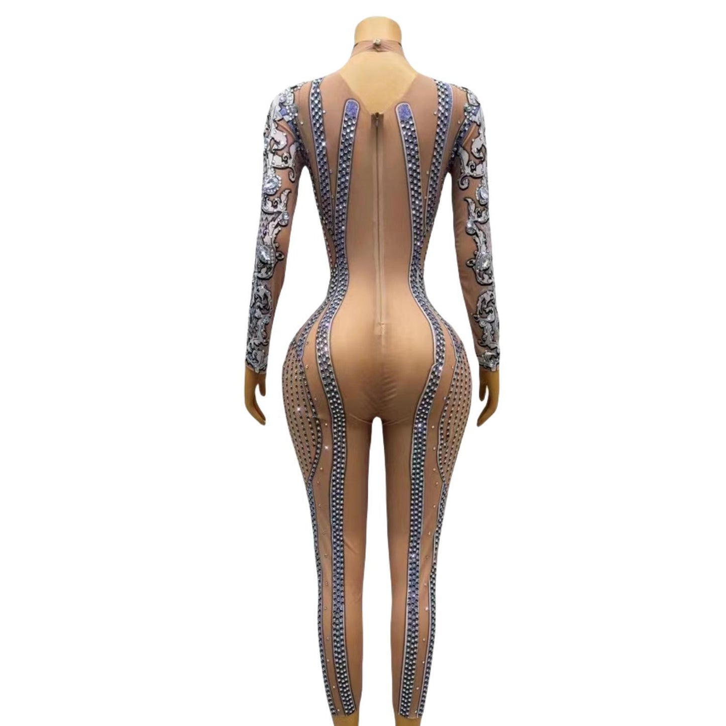 CELESINYI Wangsha Crystal Baroque Bodysuit