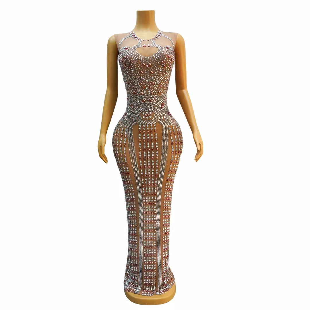 CELESINYI Hongxiu Crystal Mermaid Gown