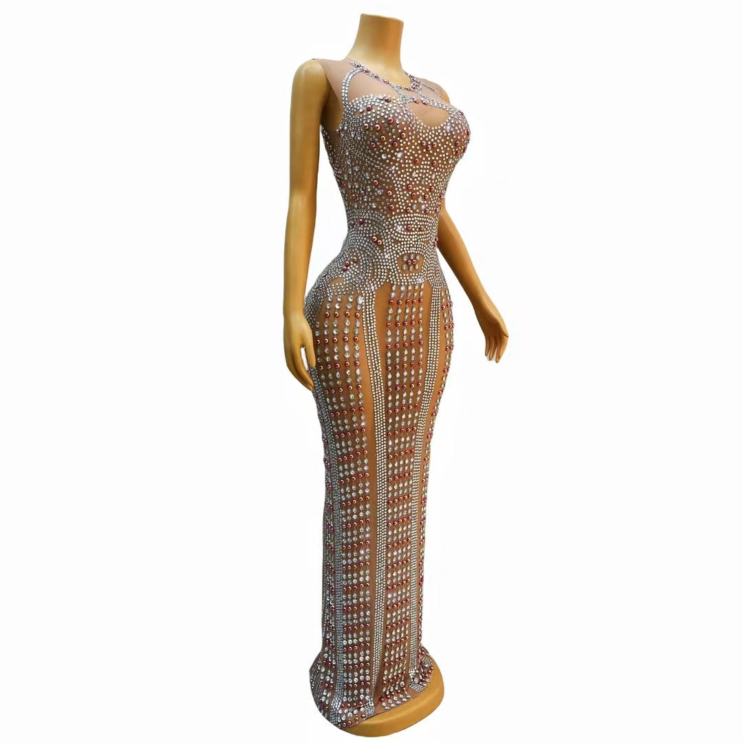 CELESINYI Hongxiu Crystal Mermaid Gown