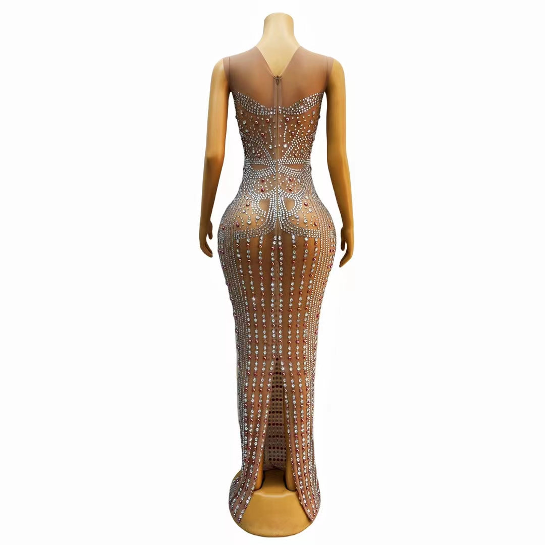 CELESINYI Hongxiu Crystal Mermaid Gown