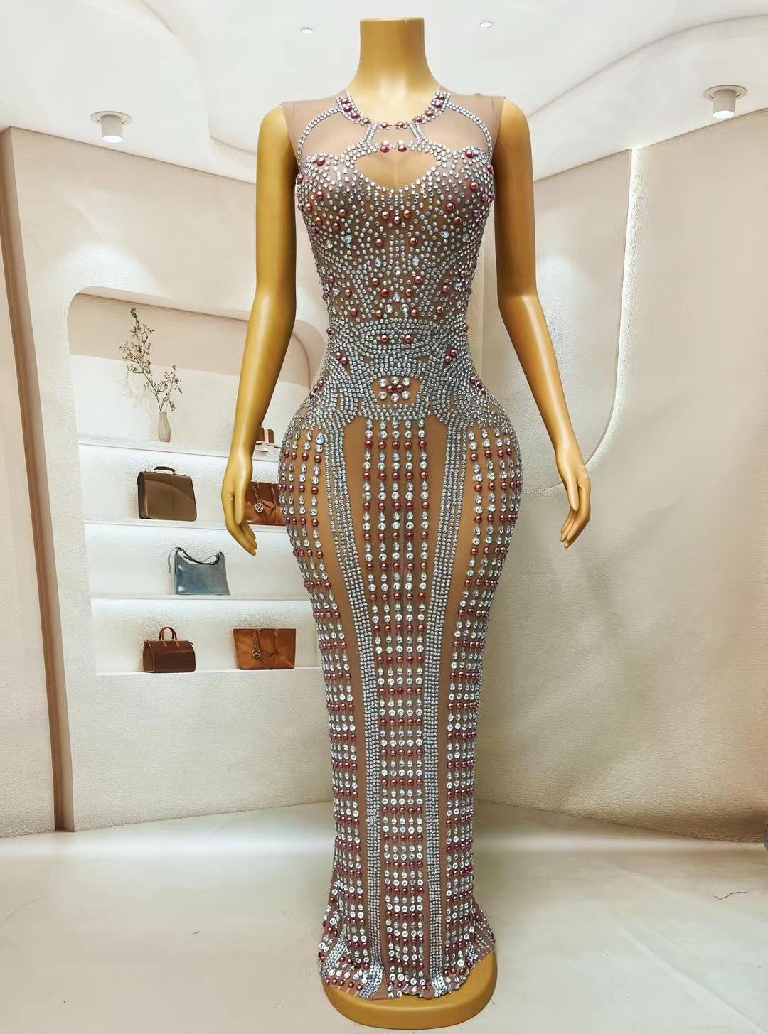 CELESINYI Hongxiu Crystal Mermaid Gown