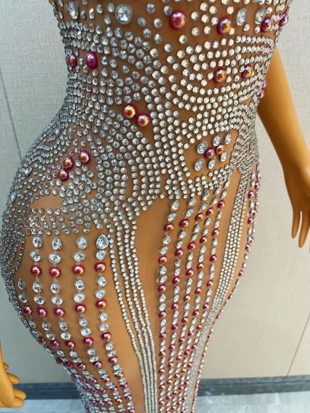 CELESINYI Hongxiu Crystal Mermaid Gown