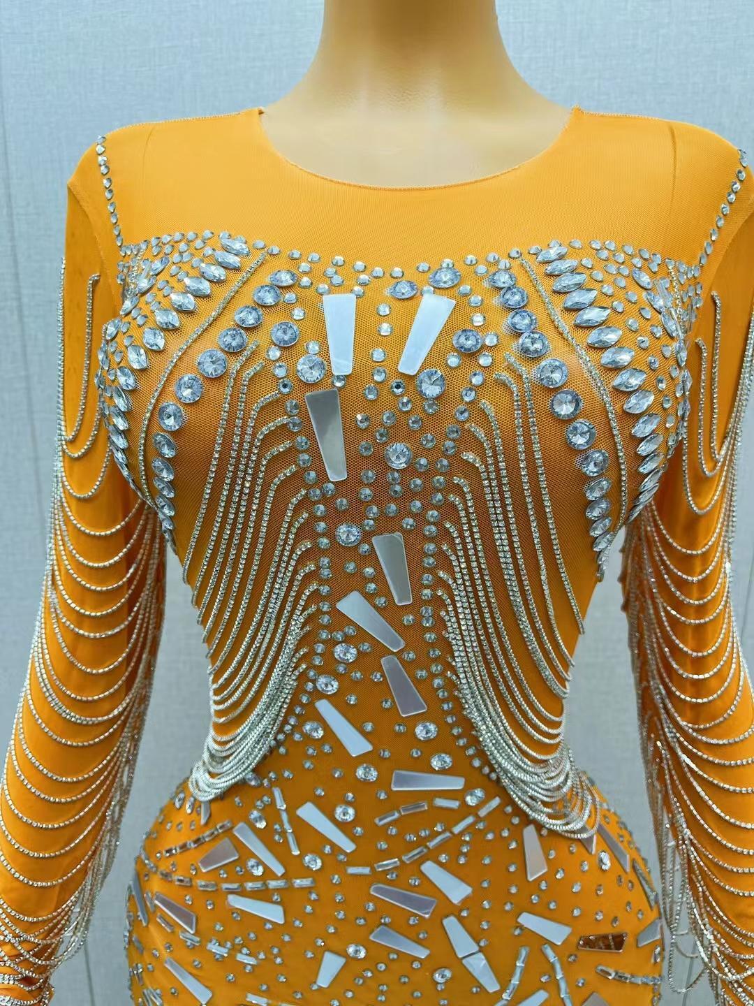 CELESINYI Huakui Crystal Amber Gown