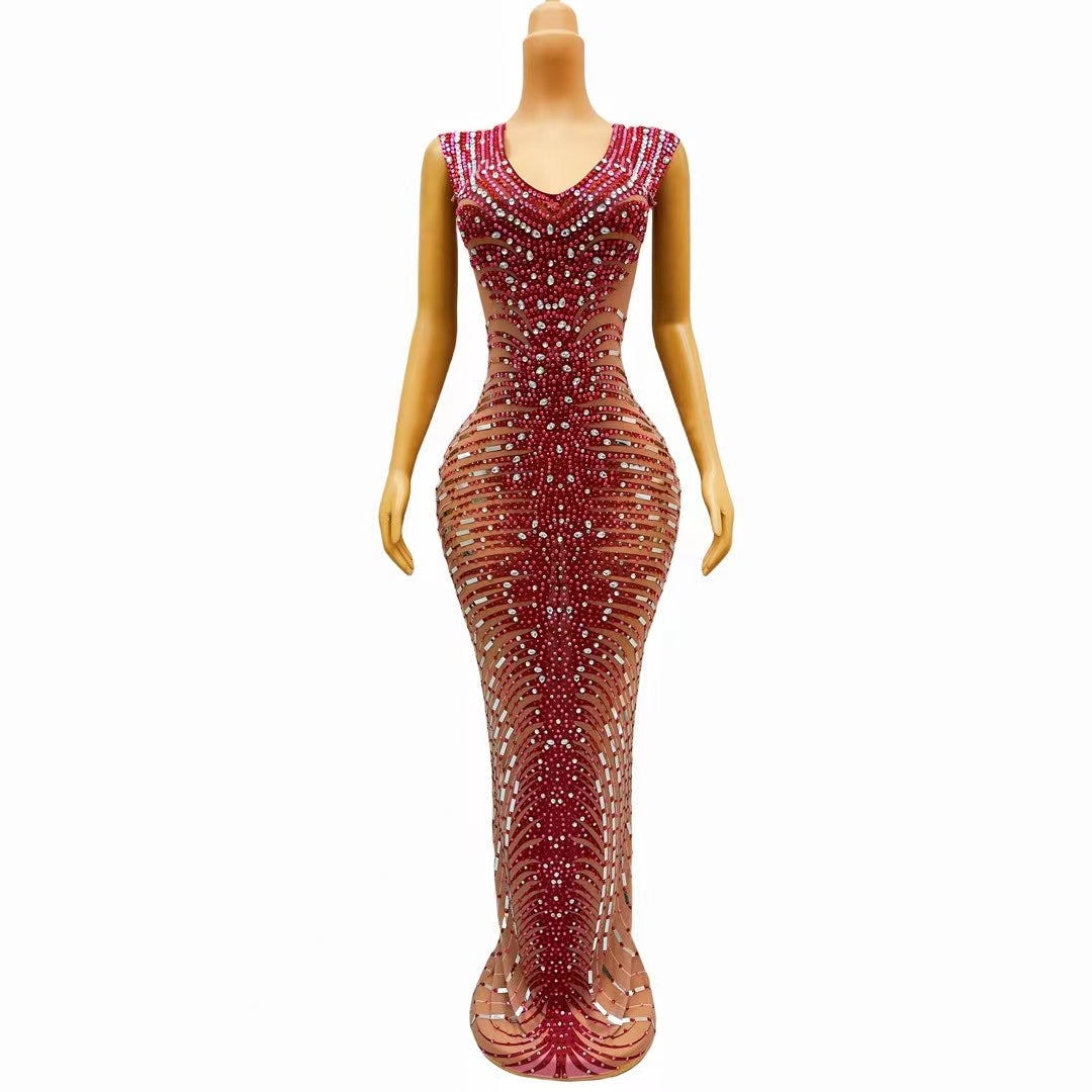CELESINYI Xiaolongxia Crystal Rib Gown