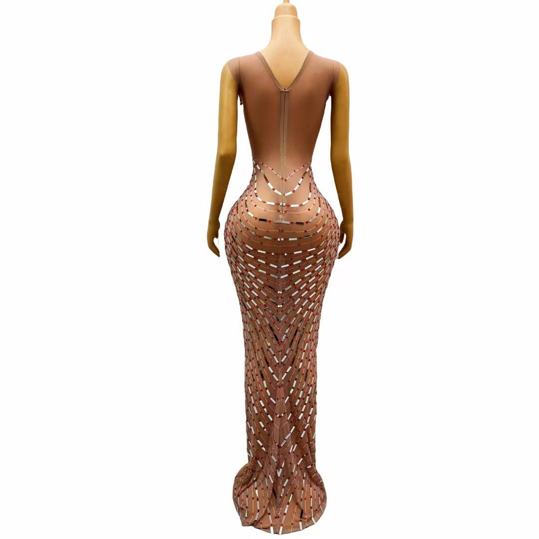 CELESINYI Xiaolongxia Crystal Rib Gown