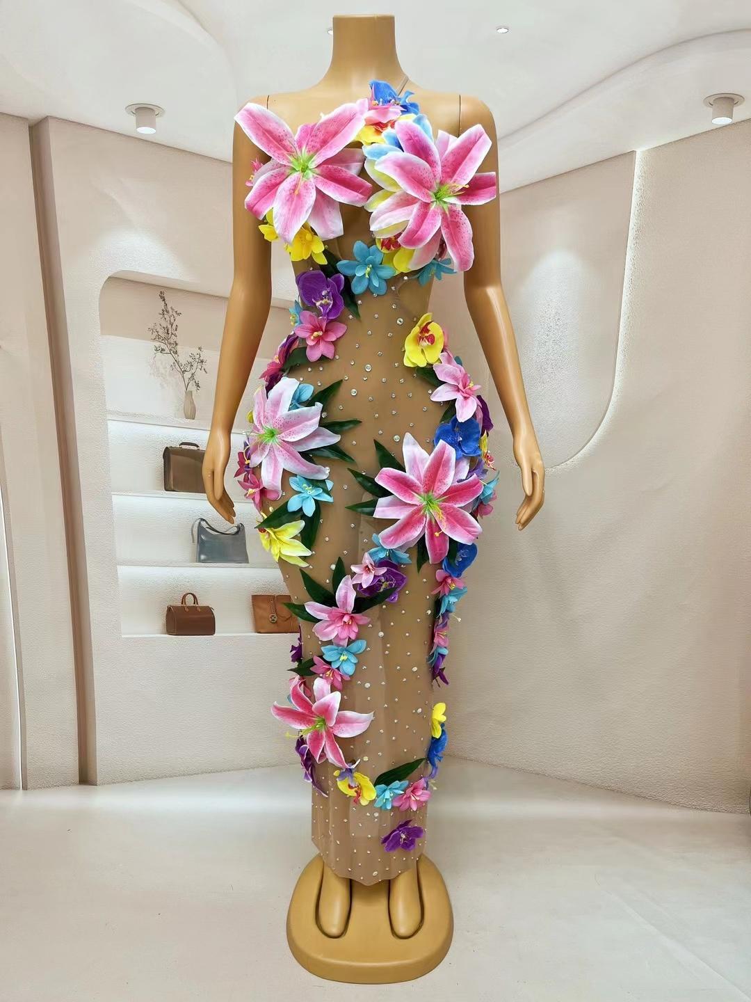 CELESINYI Huaduo Crystal Flower Gown
