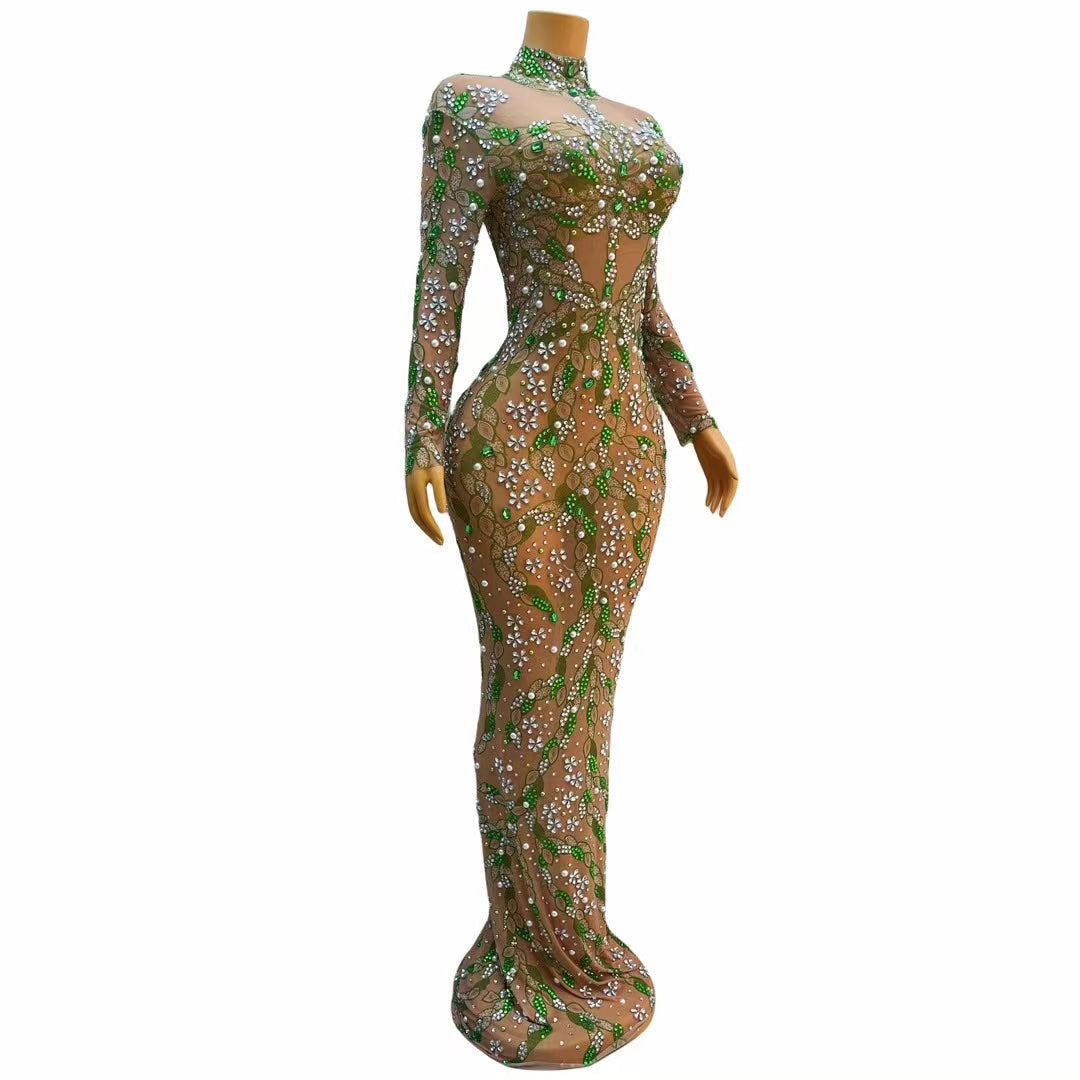 CELESINYI Chunse Crystal Spring Gown
