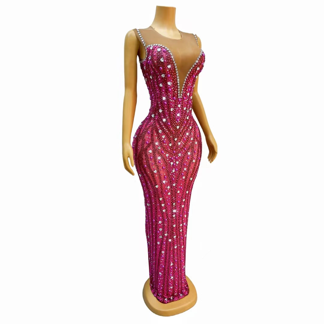 CELESINYI Caixia Crystal Sunset Gown