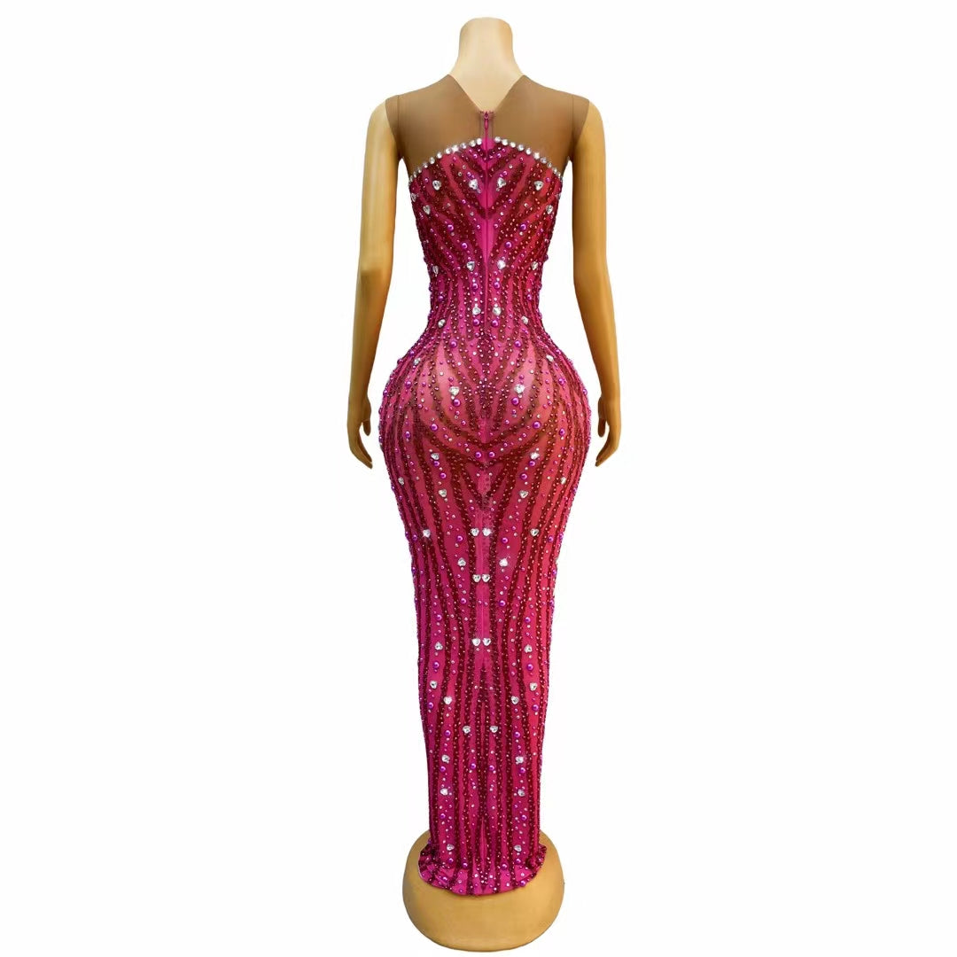 CELESINYI Caixia Crystal Sunset Gown