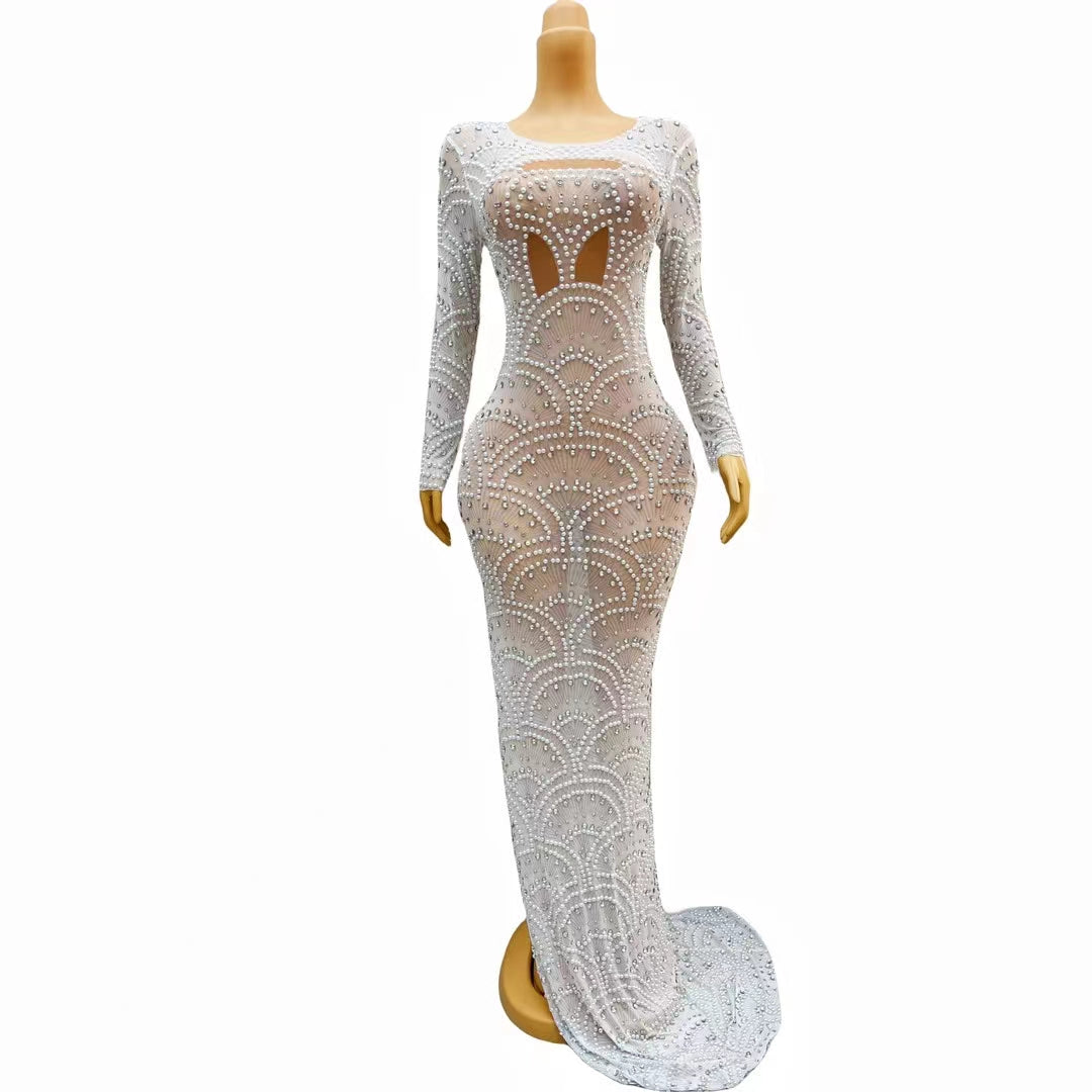 CELESINYI Langhua Crystal Shell Gown
