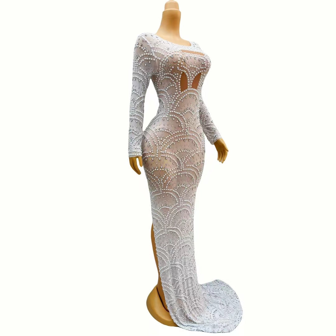 CELESINYI Langhua Crystal Shell Gown