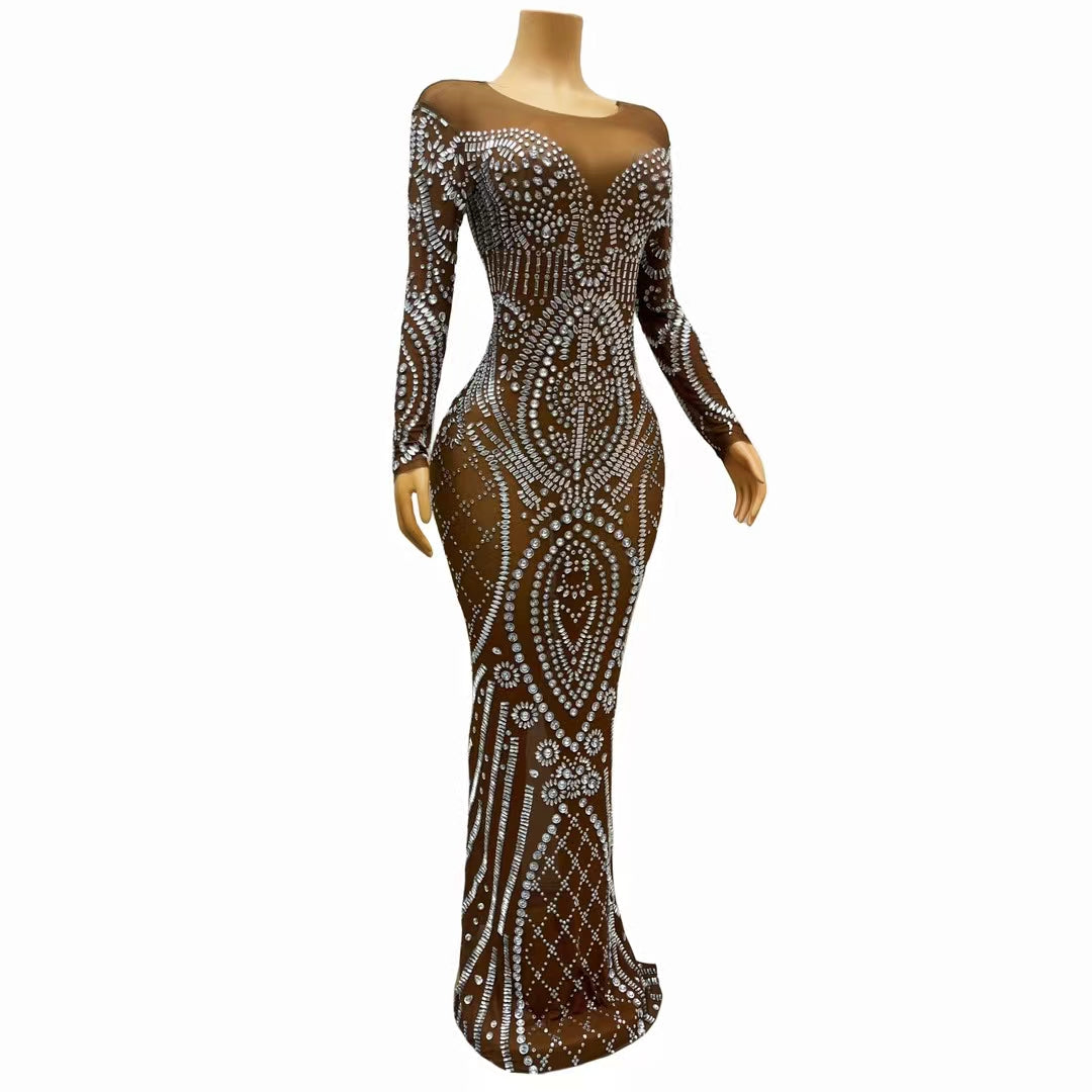 CELESINYI Lifu Crystal Baroque Gown