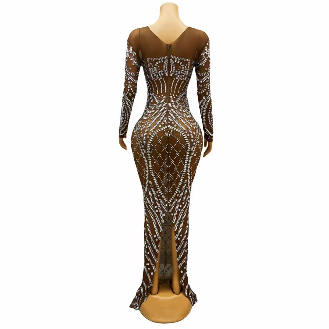 CELESINYI Lifu Crystal Baroque Gown