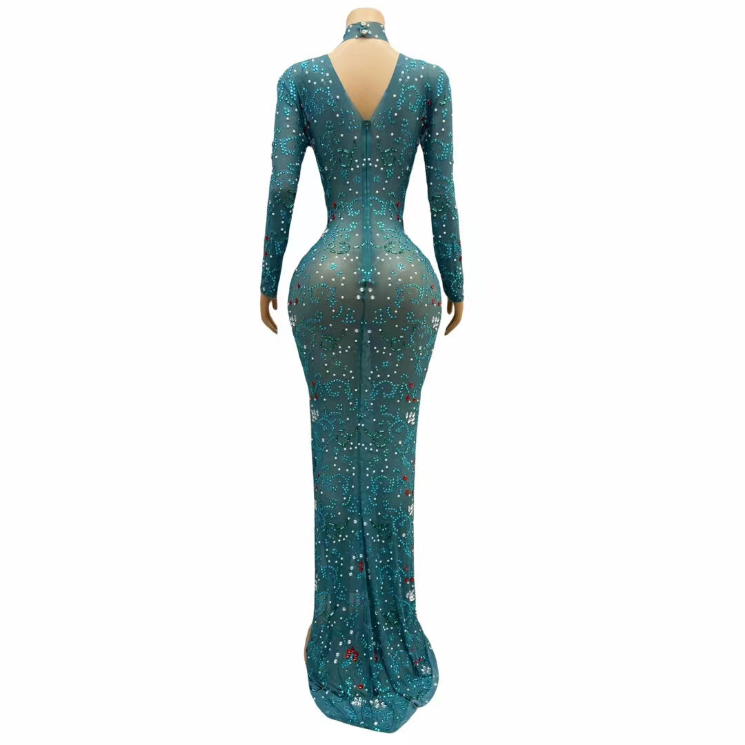 CELESINYI Lianye Crystal Lotus Gown