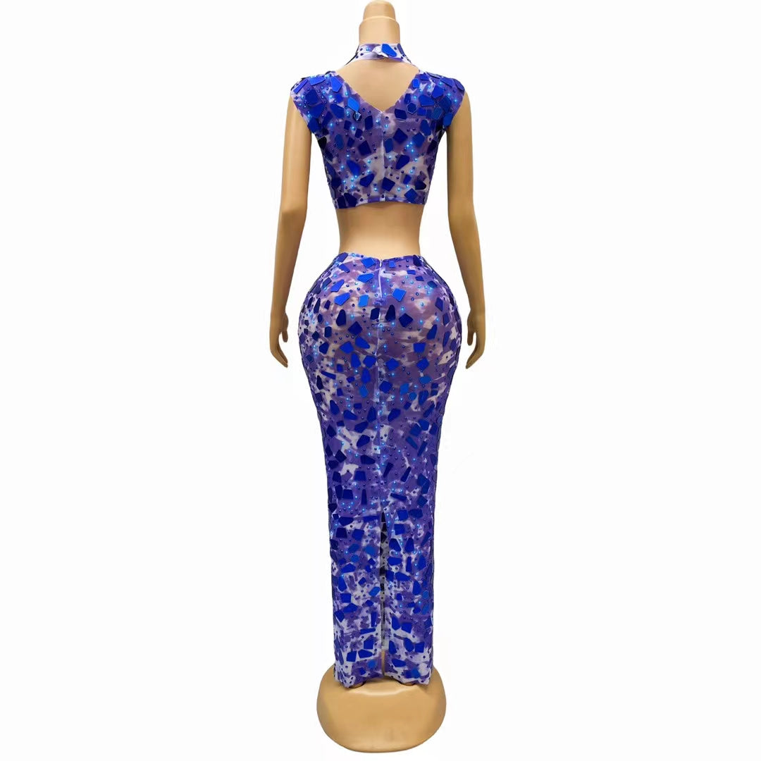 CELESINYI Lanfang Crystal Blue Set