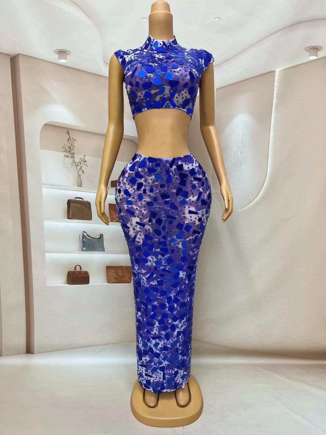 CELESINYI Lanfang Crystal Blue Set