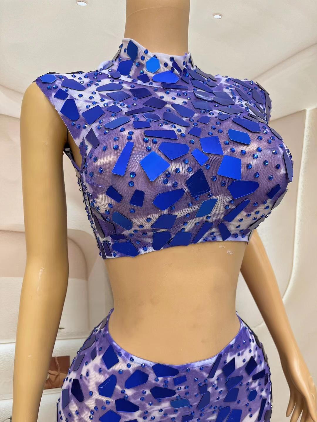 CELESINYI Lanfang Crystal Blue Set