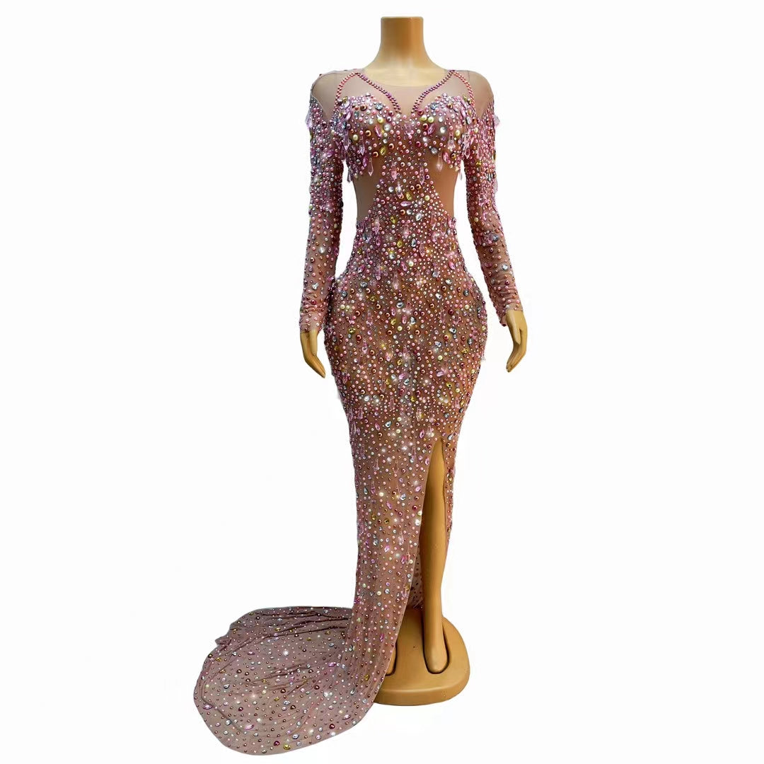 CELESINYI Liuguang Crystal Pearl Gown