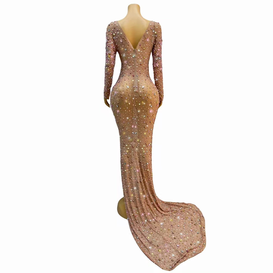 CELESINYI Liuguang Crystal Pearl Gown