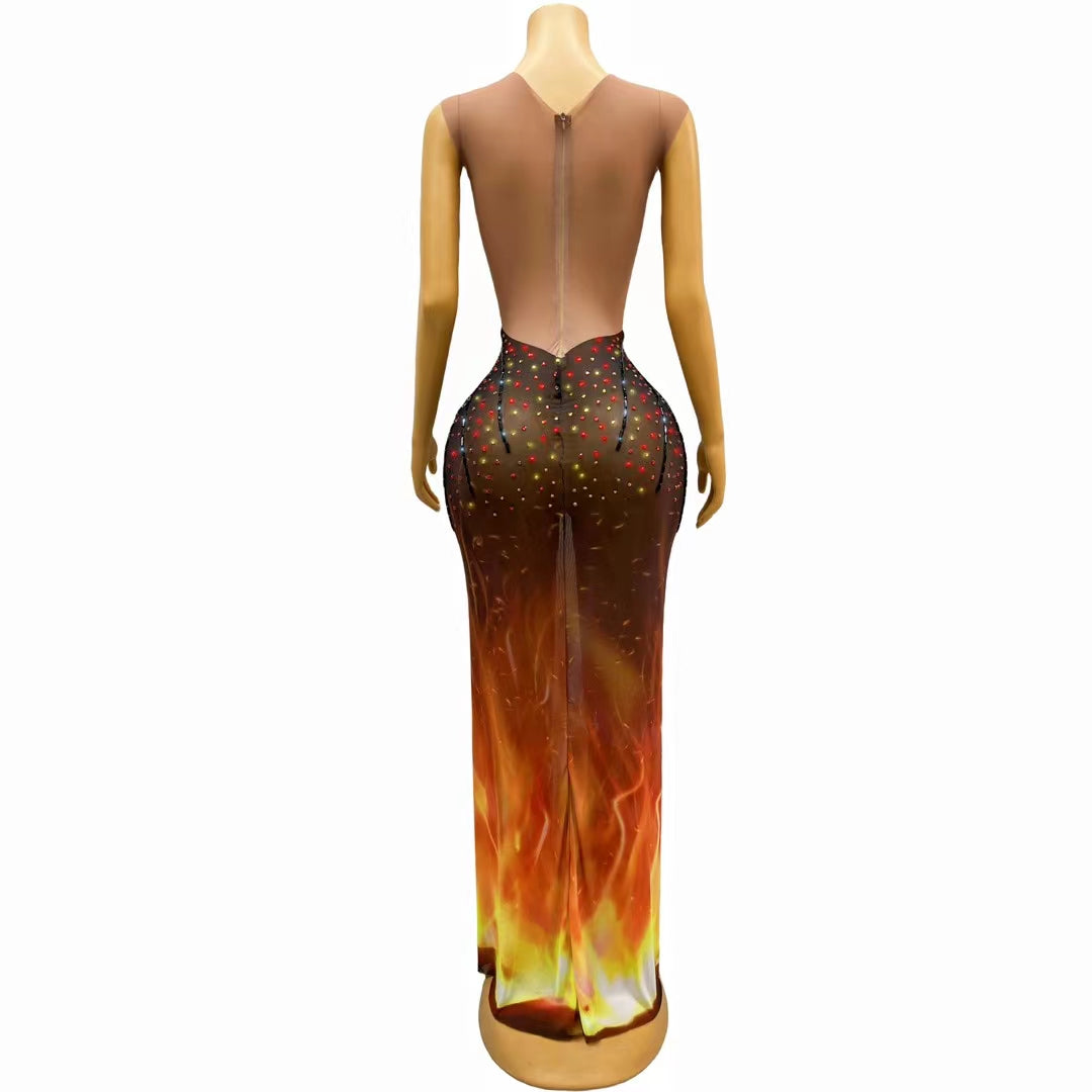 CELESINYI Fenghuang Crystal Phoenix Gown