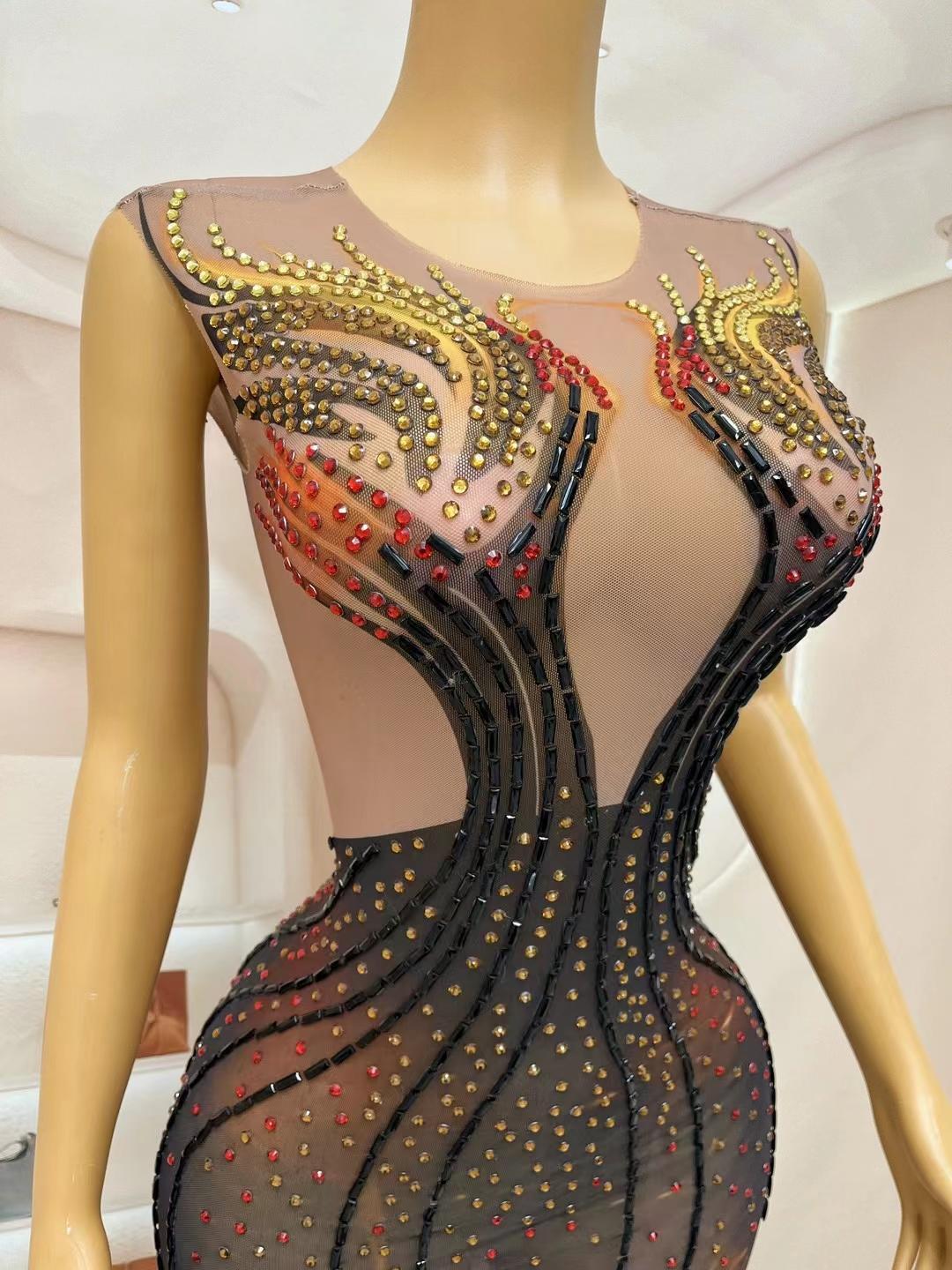 CELESINYI Fenghuang Crystal Phoenix Gown