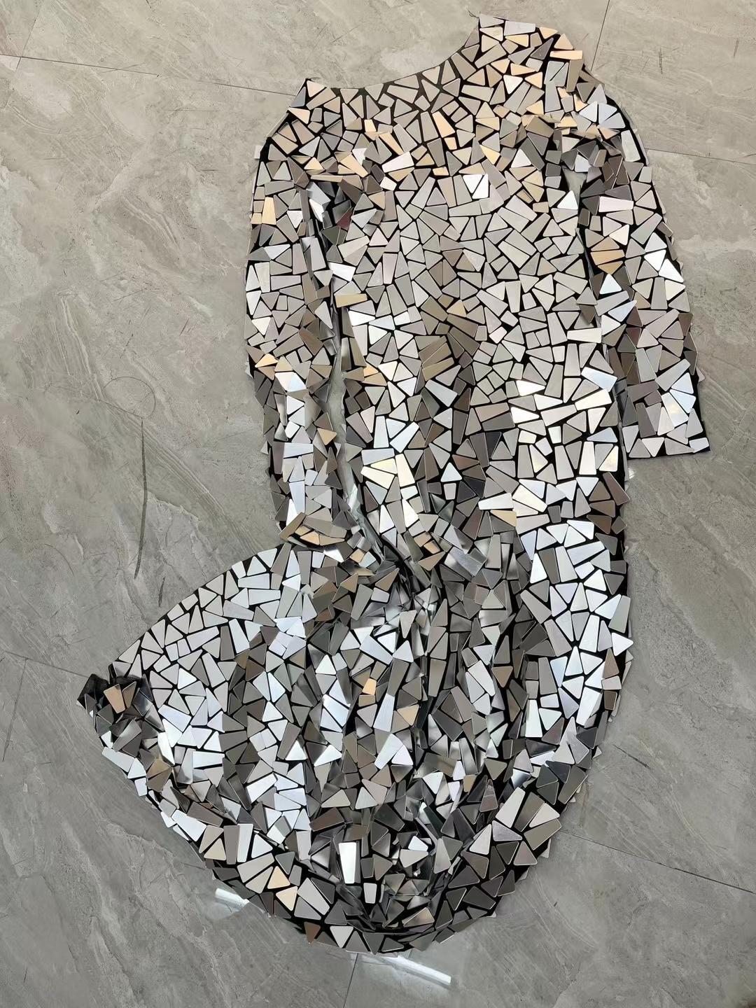 CELESINYI Manjing Crystal Full Mirror Gown